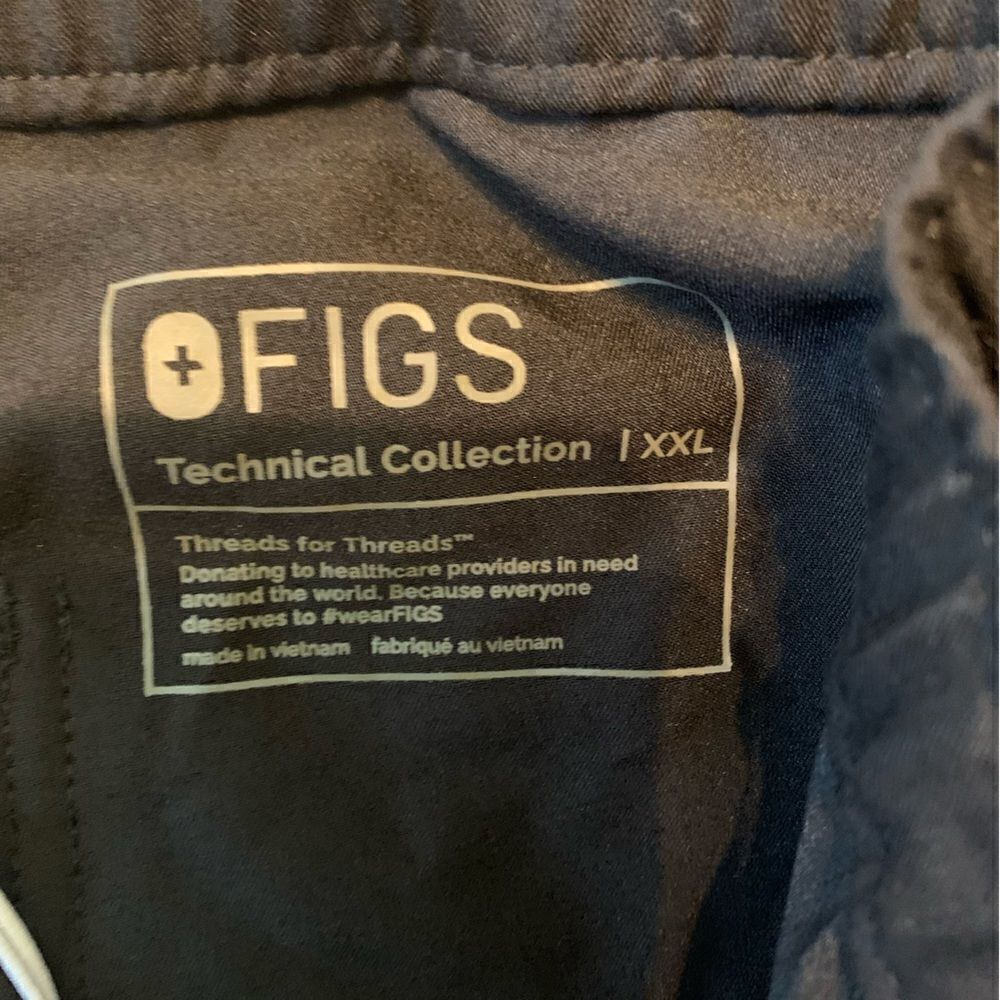 NWT Figs Cairo Cargo black Pants/scrubs size XXL‎ - Picture 3 of 10